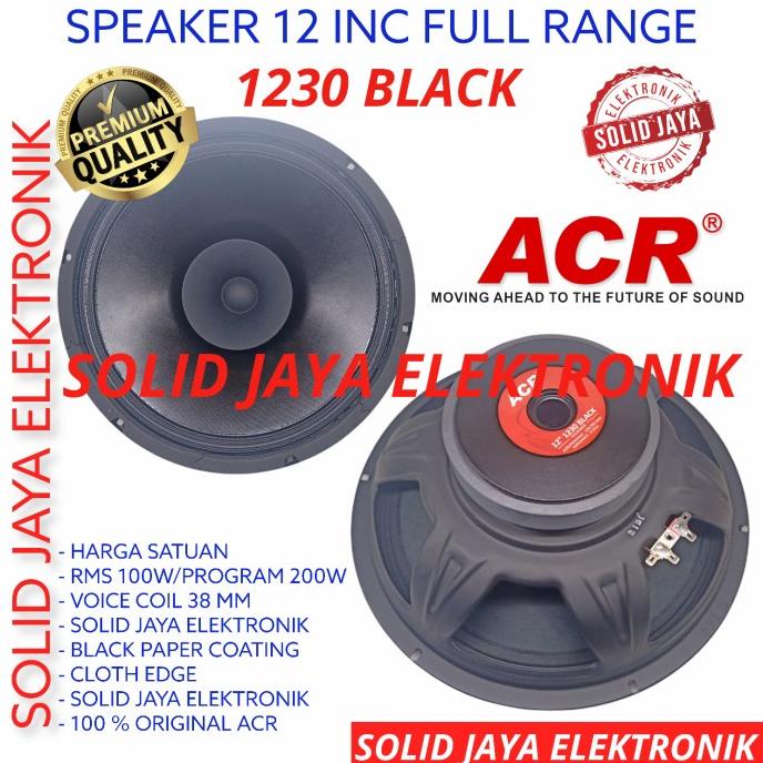 speaker acr 12 inc 1230 black full range in inch fullrange 12inc asli w20