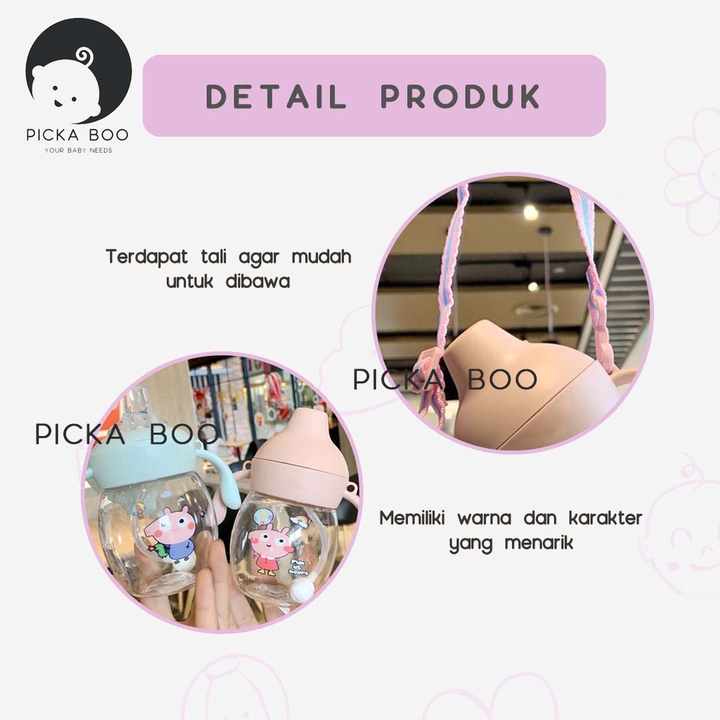 PICKA BOO Botol Minum Bayi Karakter Training Cup Baby