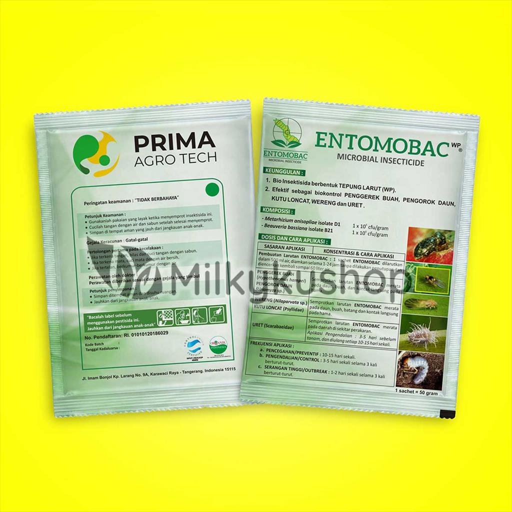 ENTOMOBAC WP 50 GRAM PER SACHET BIO INSEKTISIDA