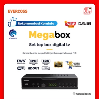 EVERCOSS SET TOP BOX STB MEGA BOX Receiver Full HD - Hitam