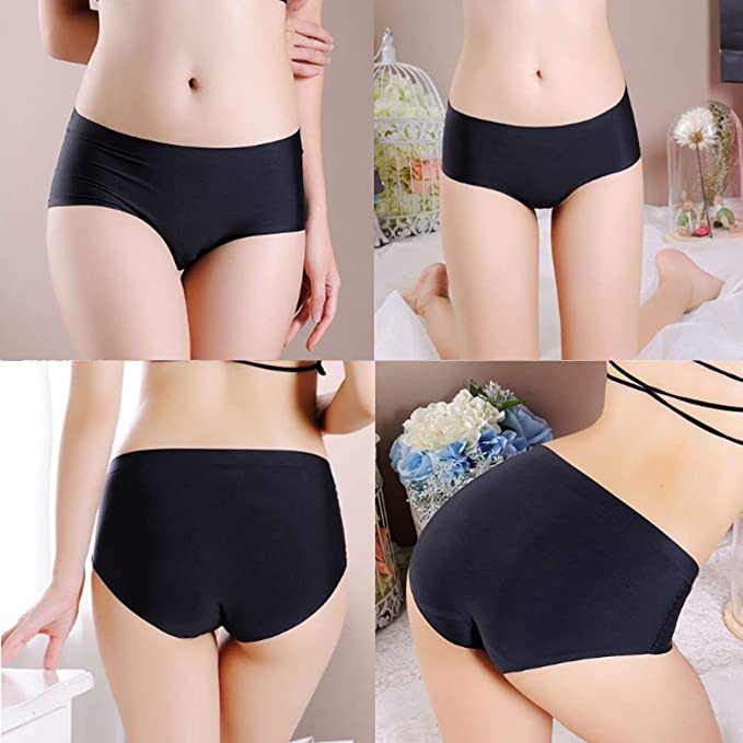 Celana Dalam Seamless Tanpa Jahitan Anti Nyeplak Fashion Es Sutra CD Wanita