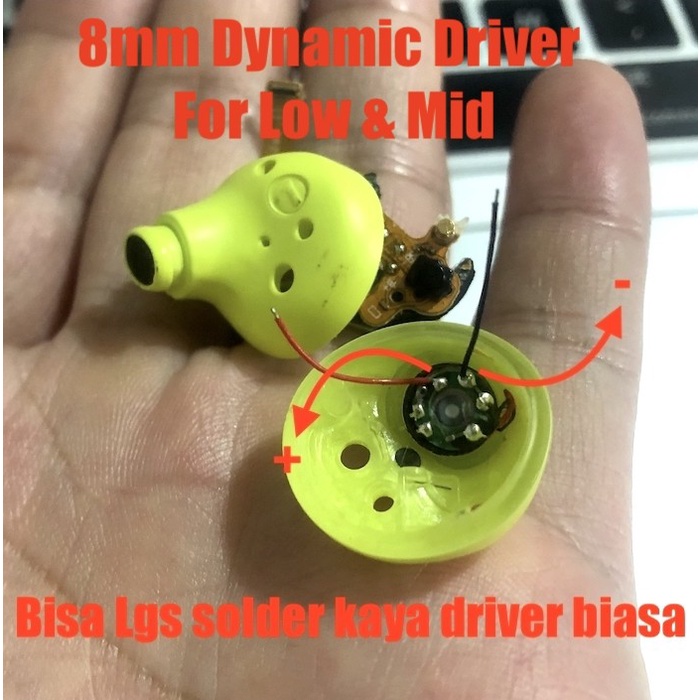 High End Knowles Balanced Armature Dynamic Driver Unit 8mm 1BA+1DD