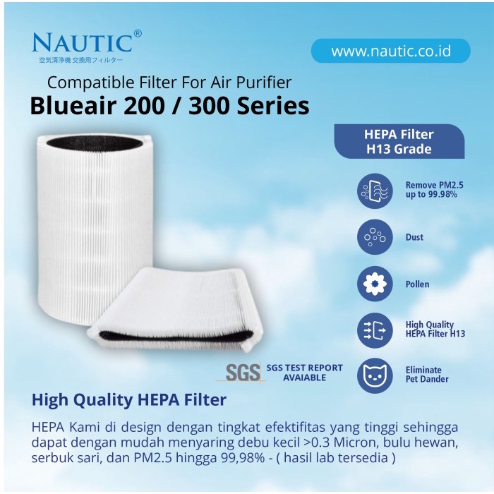 NAUTIC - ADAPTED Filter untuk Blu*air Blue Pure 411/Replacement Filter BluePure 411