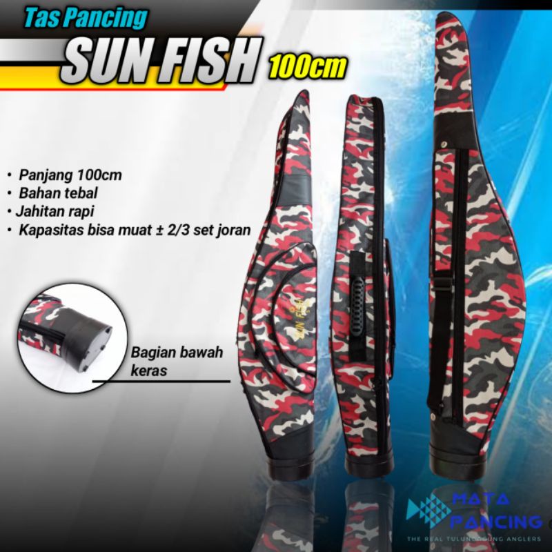 Tas rod pack Sunfish 100cm 120cm tas pancing untuk tempat joran dan reel pancing