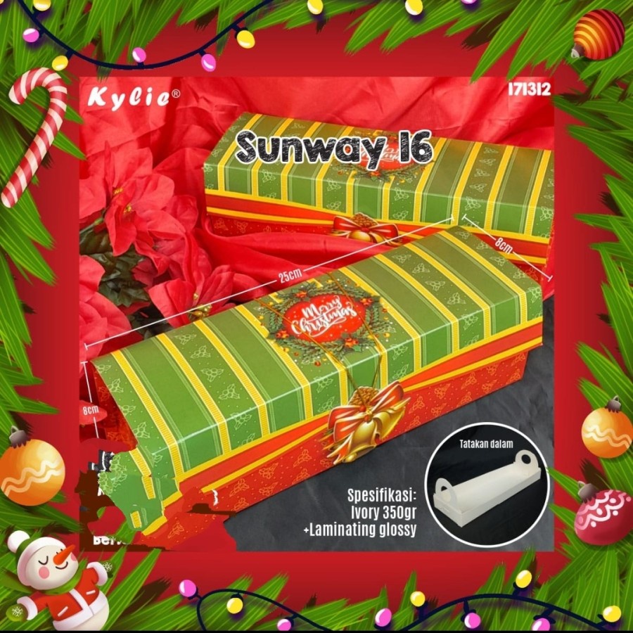 

Kotak Natal Christmas Xmas Box Kardus Brownies Cake Bolu Gulung