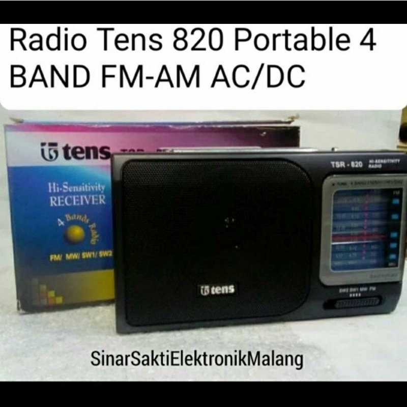 Radio tens Portable FM AM Jadul Suara Jernih AC DC baterai listrik