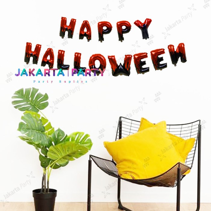 Balon Foil Set Happy Halloween / Balon Halloween / Balon Foil Huruf