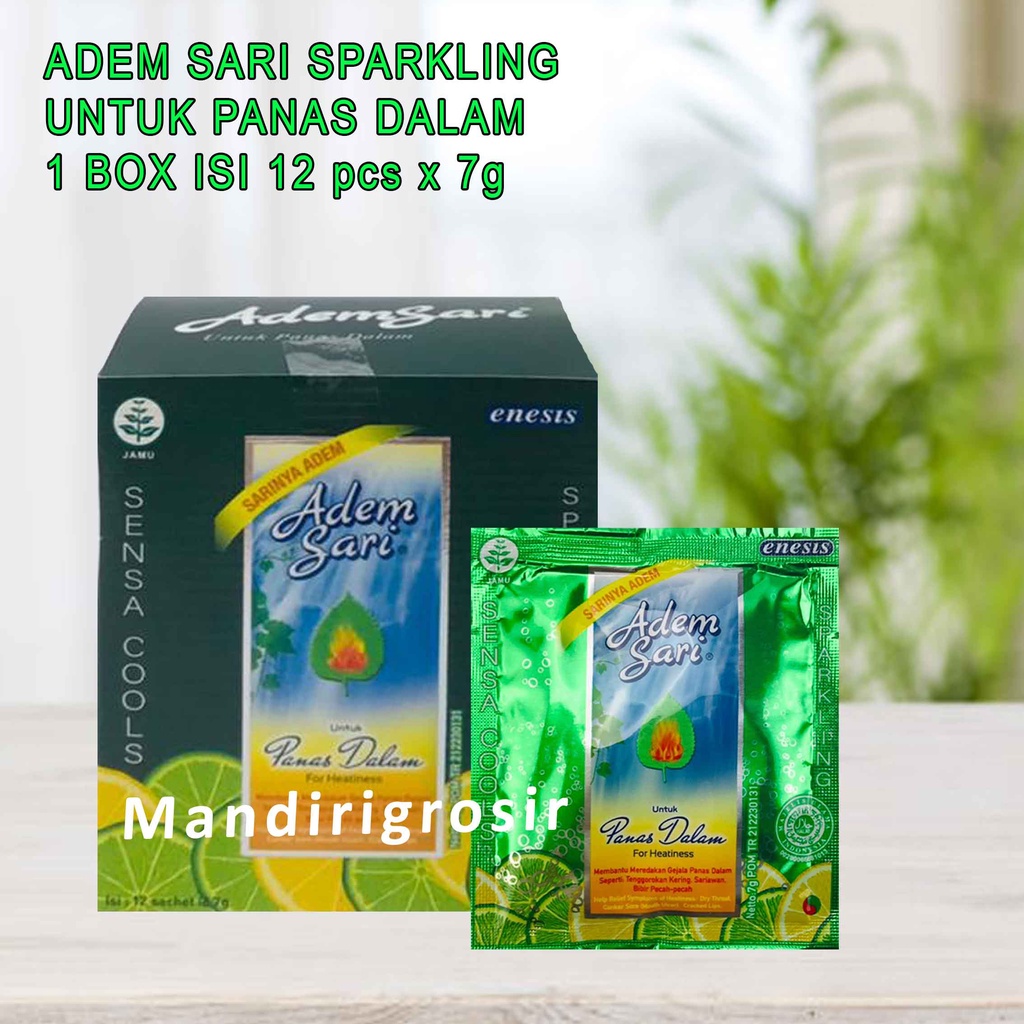 Sparkling Sensa Cools * Adem Sari * Untuk Panas Dalam * 1 Box Isi 12pcs