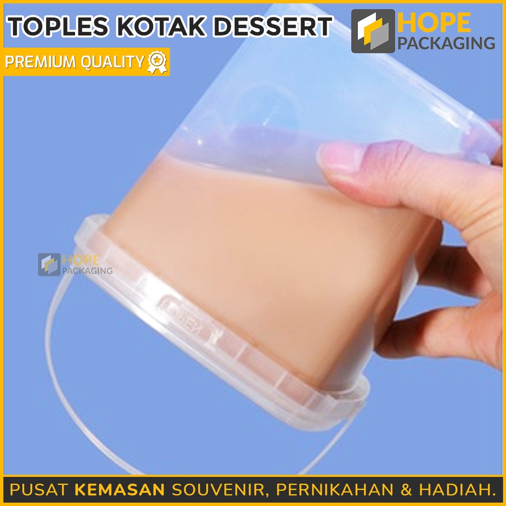 Toples Kotak Dessert 1 Liter 10,5cm  Size M Box Mika / Korean Box / Box Kue / Dessert Box / Cup Pudding