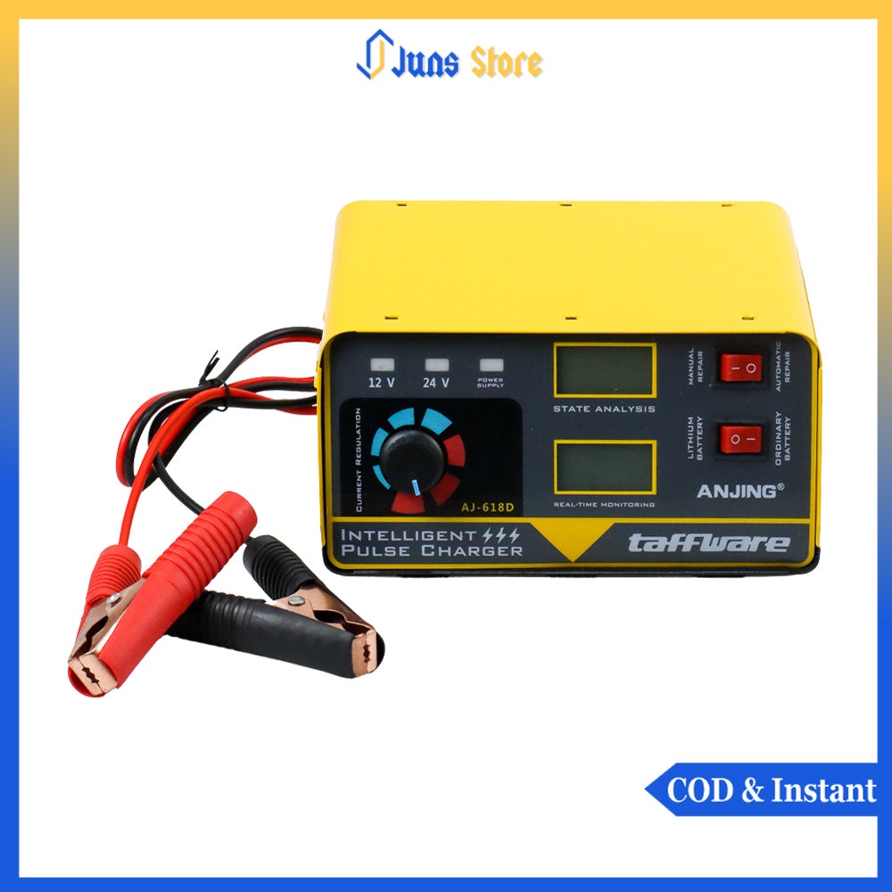 Jual Taffware ANJING Charger Aki Mobil Motor 260W 12V/24V 200AH + LCD