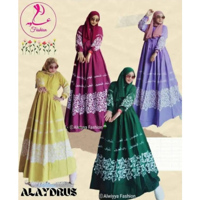 Gamis TWILL ORI warna kuning/lime by Alwiyya Fashion