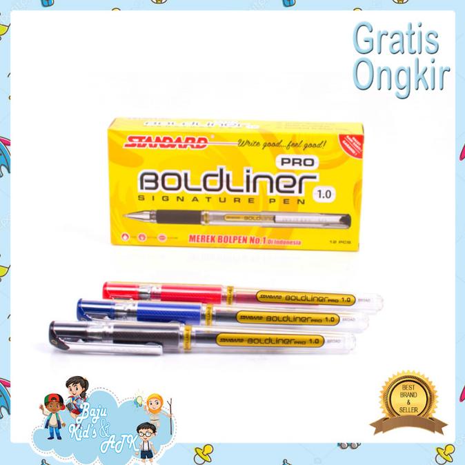 

[COD] Pulpen Gel Standard Boldliner Pro 1.0 mm (12pcs) DISKON Kode 839