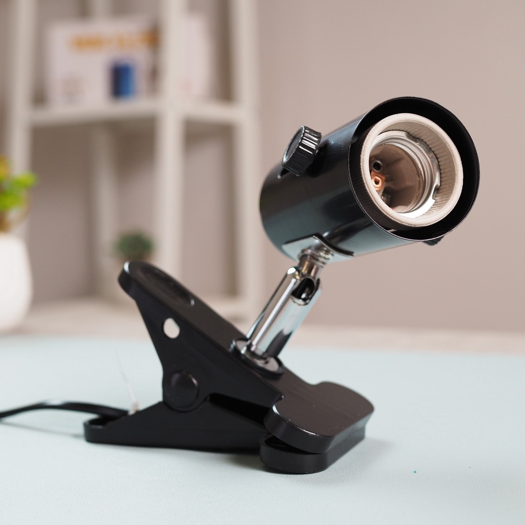 Nomoy Pet Fitting Lampu Reptil Jepit Keramik Tahan Panas Untuk Lampu UVA UVB