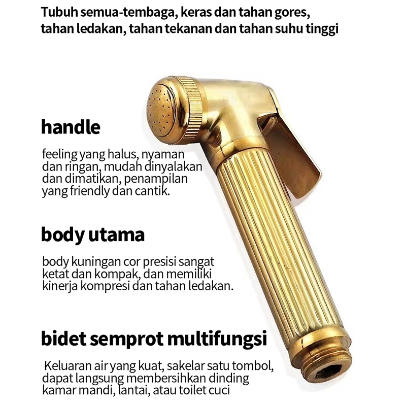 Shower Kamar Mandi Termostatis 4 Dalam 1 Set Dengan Sprayer Faucet Sprayer / Black Gold Kamar Mandi Shower