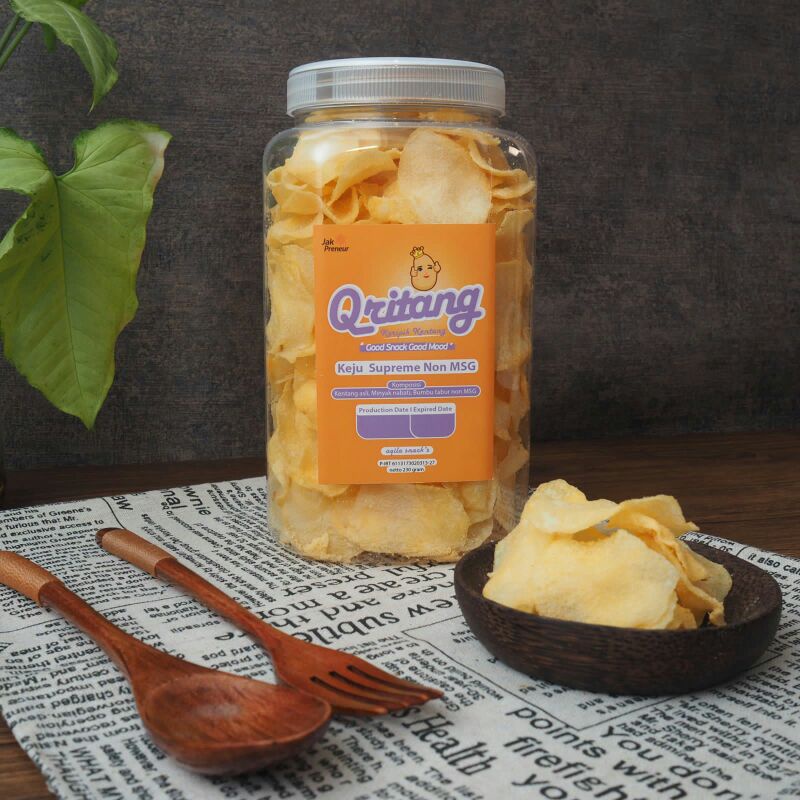 

Qritang Keripik Kentang Rasa Keju Supreme non MSG