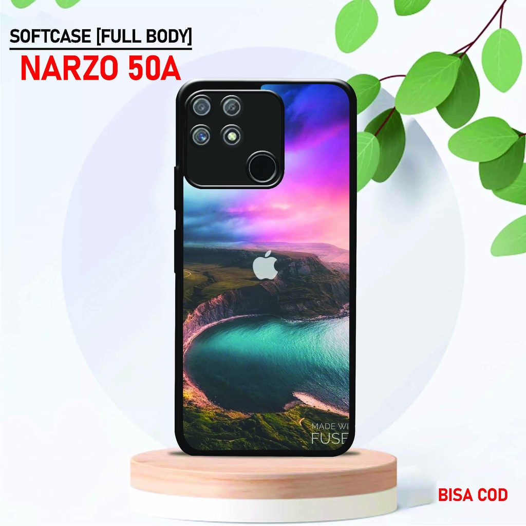 Softcase Kaca Kilau Realme Narzo 50A - ( SC 2 ) Case Full Body Realme Narzo 50A - Silikon Glossy Rea