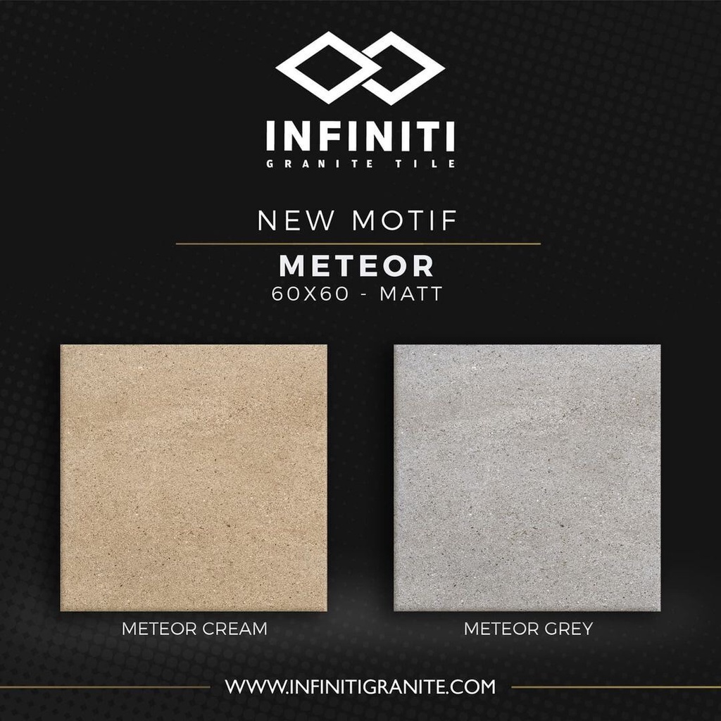 GRANITE LANTAI 60x60 METEOR CREAM GREY / INFINITI / MATT / KW1