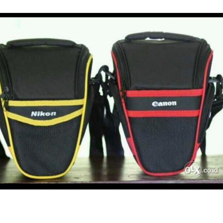 NEW  11.11 Tas Kamera Segitiga Canon Eos ,Nikon + Tali 1300D 750D 80D 3100D 3200D 3300D Dll [KODE 94