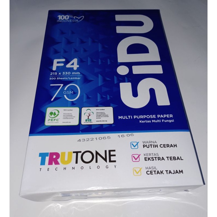 

Kertas HVS F4 Sidu 70 Gsm | Kertas Multifungsi | Kertas Fotocopy