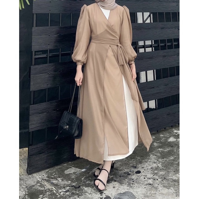 [ COD ] Alina Outer by Ammisha | Fashion Luaran Kekinian | Kondangan OOTD | Avril Outer | Termurah Bahan Ceruty