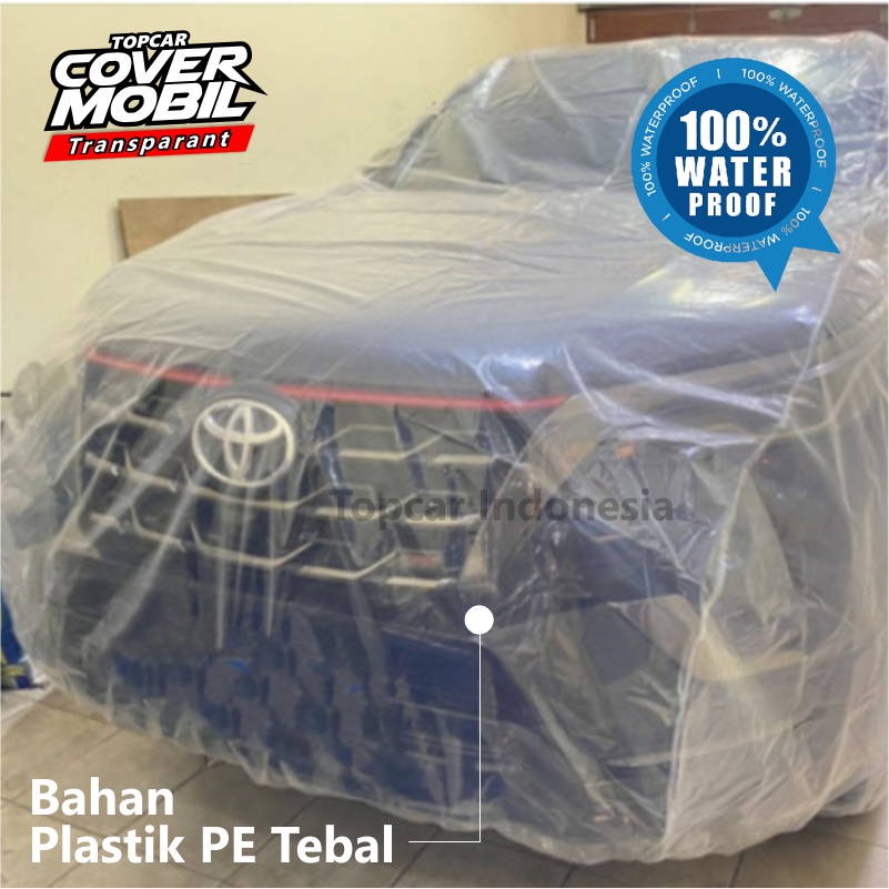 Cover Mobil Transparan Fortuner Toyota Plastik Tebal Plastik Waterproof Outdoor Indoor PREMIUM QUALITY