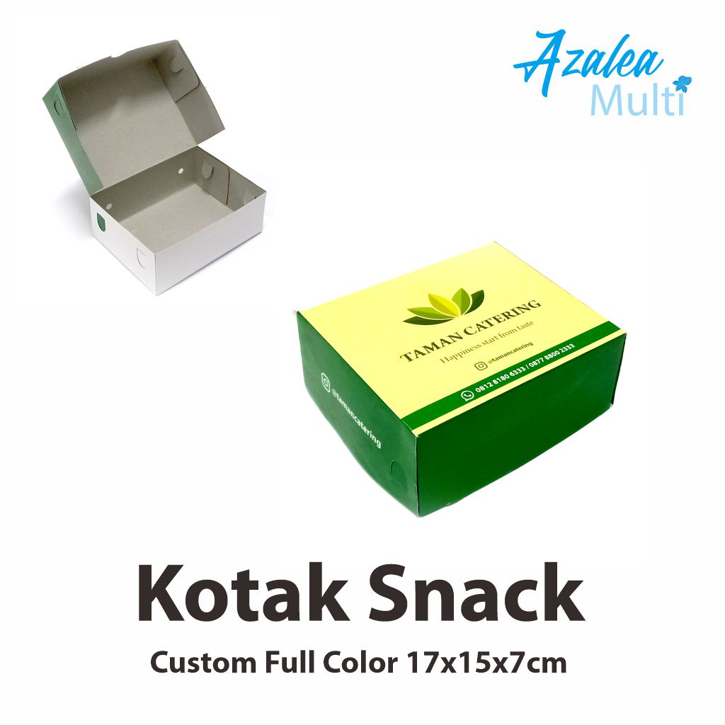 Kotak Snack 17x15x7cm / Kotak Kue / Kotak Nasi / Lunch Box Custom / Kotak Kue Custom / Kotak Nasi