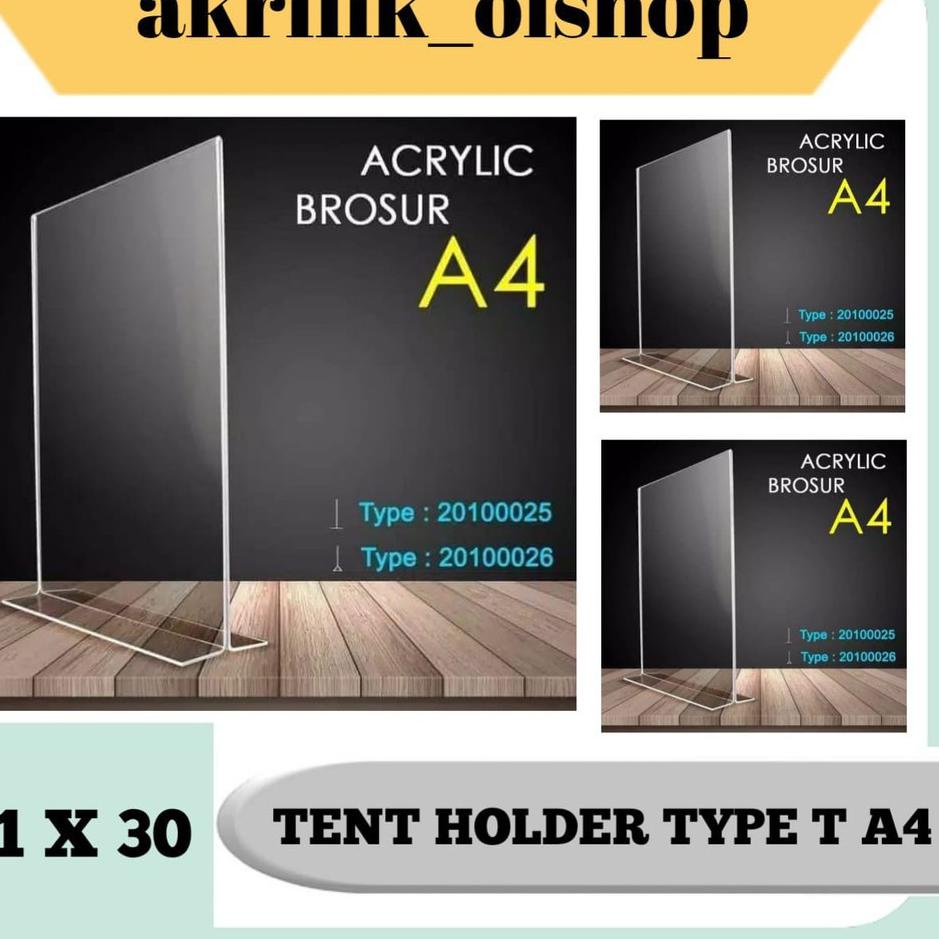 

CODEn4N8z--TEMPAT BROSUR / TENT HOLDER / TENT CARD AKRILIK DISPLAY UKURAN A4 3MM
