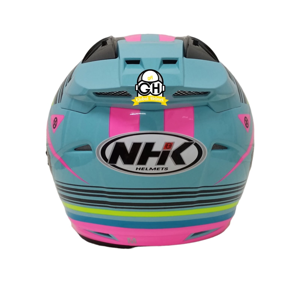 HELM NHK R1 ECTO NHK R-1 LIGHT TOSCA PINK DOUBLE VISOR ORIGINAL NHK