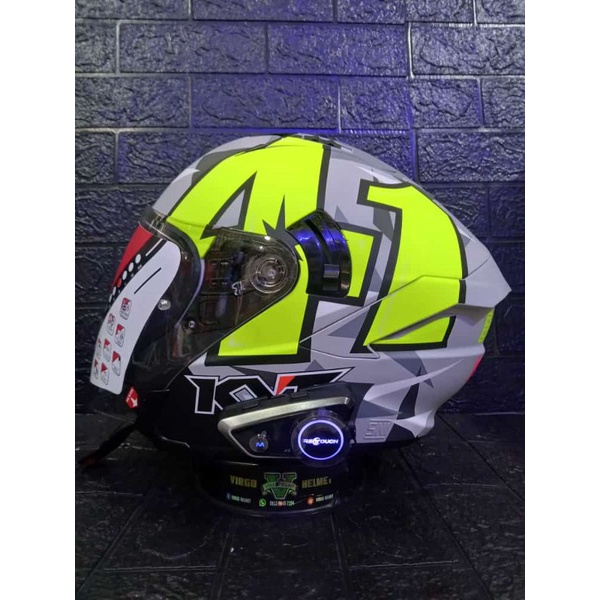 HELM KYT NFJ ESPARGARO 2019+INTERCOM X5 TERMURAH