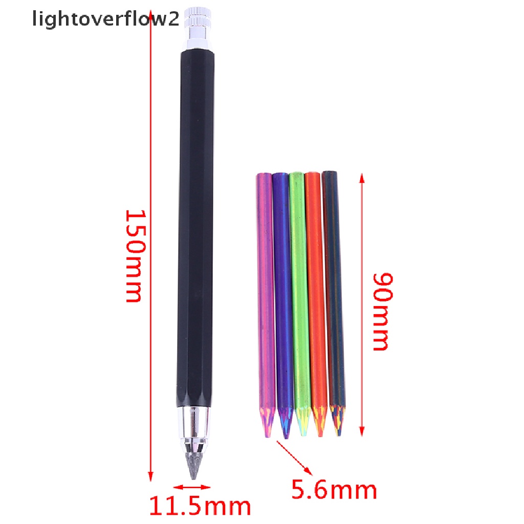 (lightoverflow2) Pensil Mekanik Otomatis 5.6mm Untuk Sketsa / Menggambar