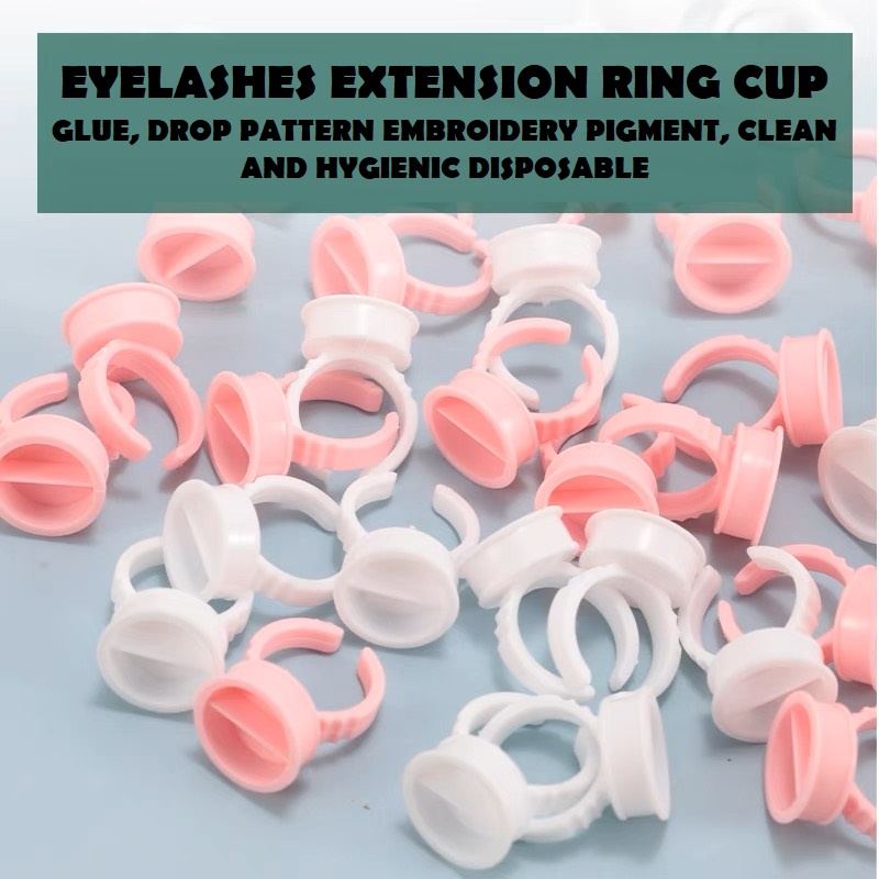 Ring Glue Eyelash Extension Cincin Lem Tinta Wadah Eyelashes Ink Cup Bulu Mata Palsu Tatakan Sambung Sulam Alis Tempat Alat OPPAFUN