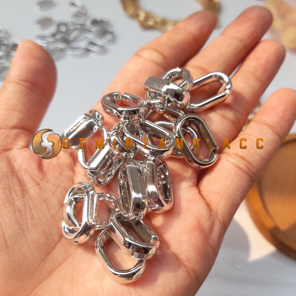 (30 Pcs ) Ring Sambungan Tali Masker DIY Penyambung Rantai Akrilik