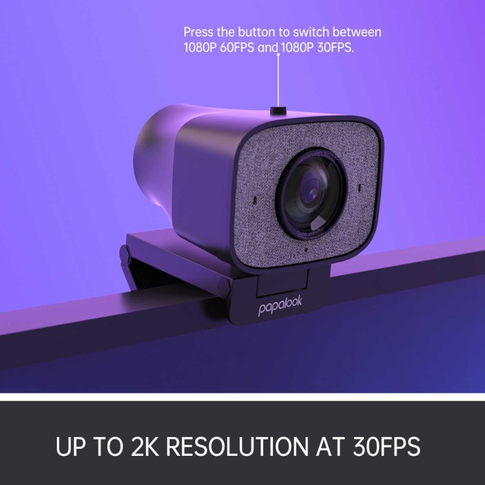 Star Webcam Papalook Hdr 2K 30Fps 1080P 60Fps Live Streaming Tripod Pa930 Limited