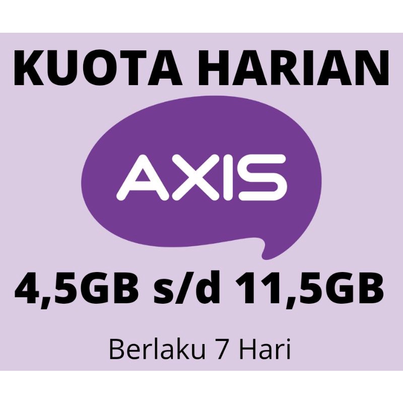 AXIS KUOTA 4,5GB - 11.5GB 7 HARI