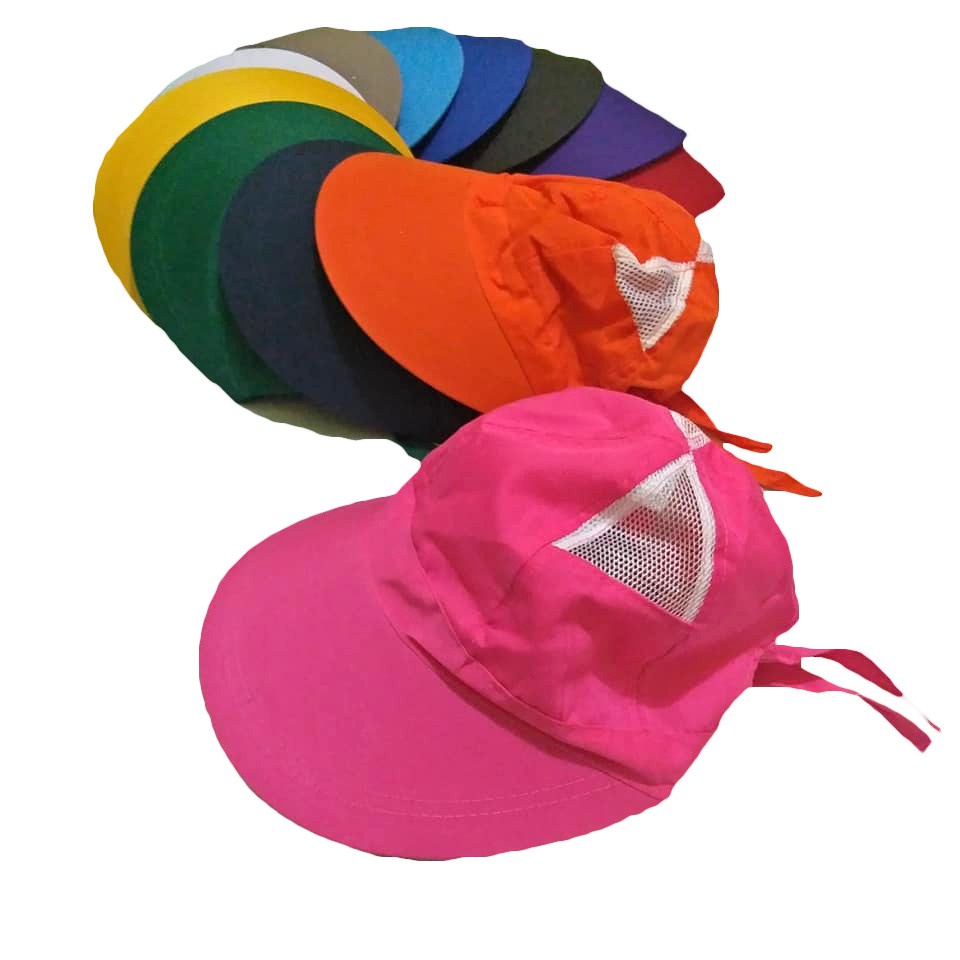 TOPI GOLF CADDY MOTIF JARING ANTI UV Topi caddy wanita resleting senam olahraga golf gerak jalan tenis jumba