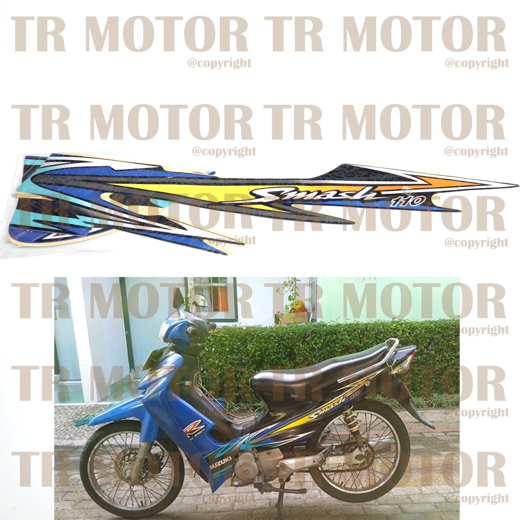 Stiker Motor Smash 110 2004 Sticker Striping Lis Full Set Motor