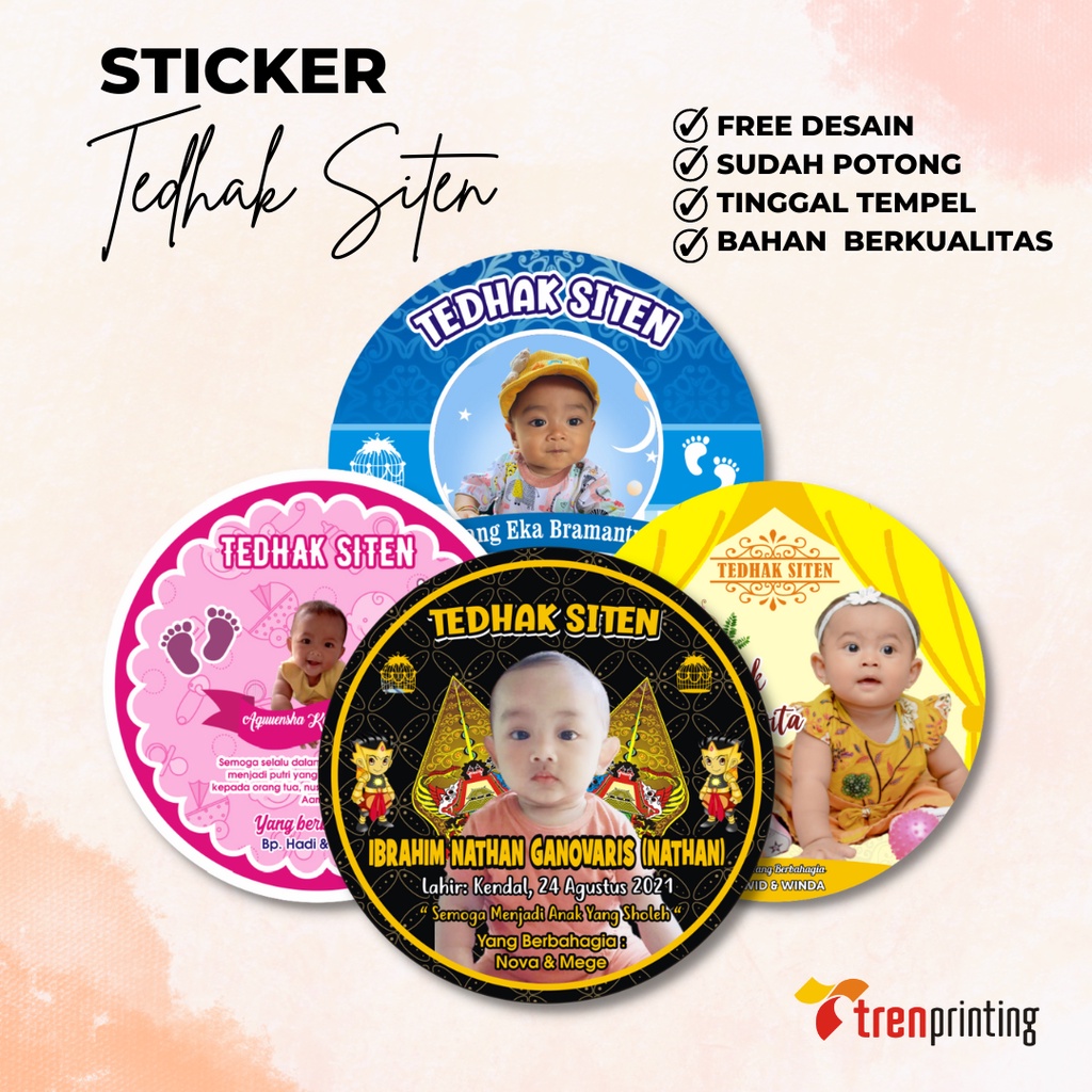 

Stiker Tasyakuran Custom, Stiker Tasyakuran Kelahiran, Ukuran A3, Chromo