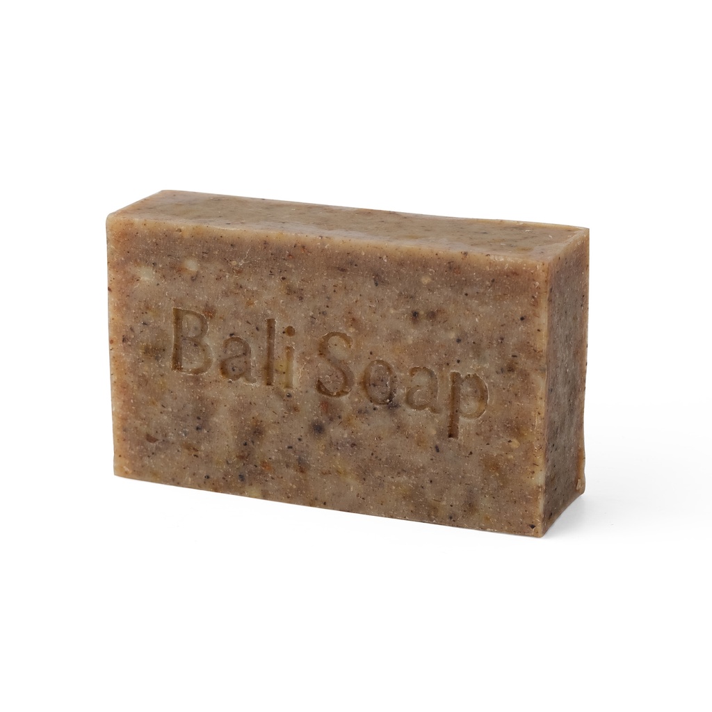Bali Soap - Sabun Mandi Bar SCRUB Alami 100gr, Eksfoliasi Kulit Harian Natural NON SLS, BPOM, Halal