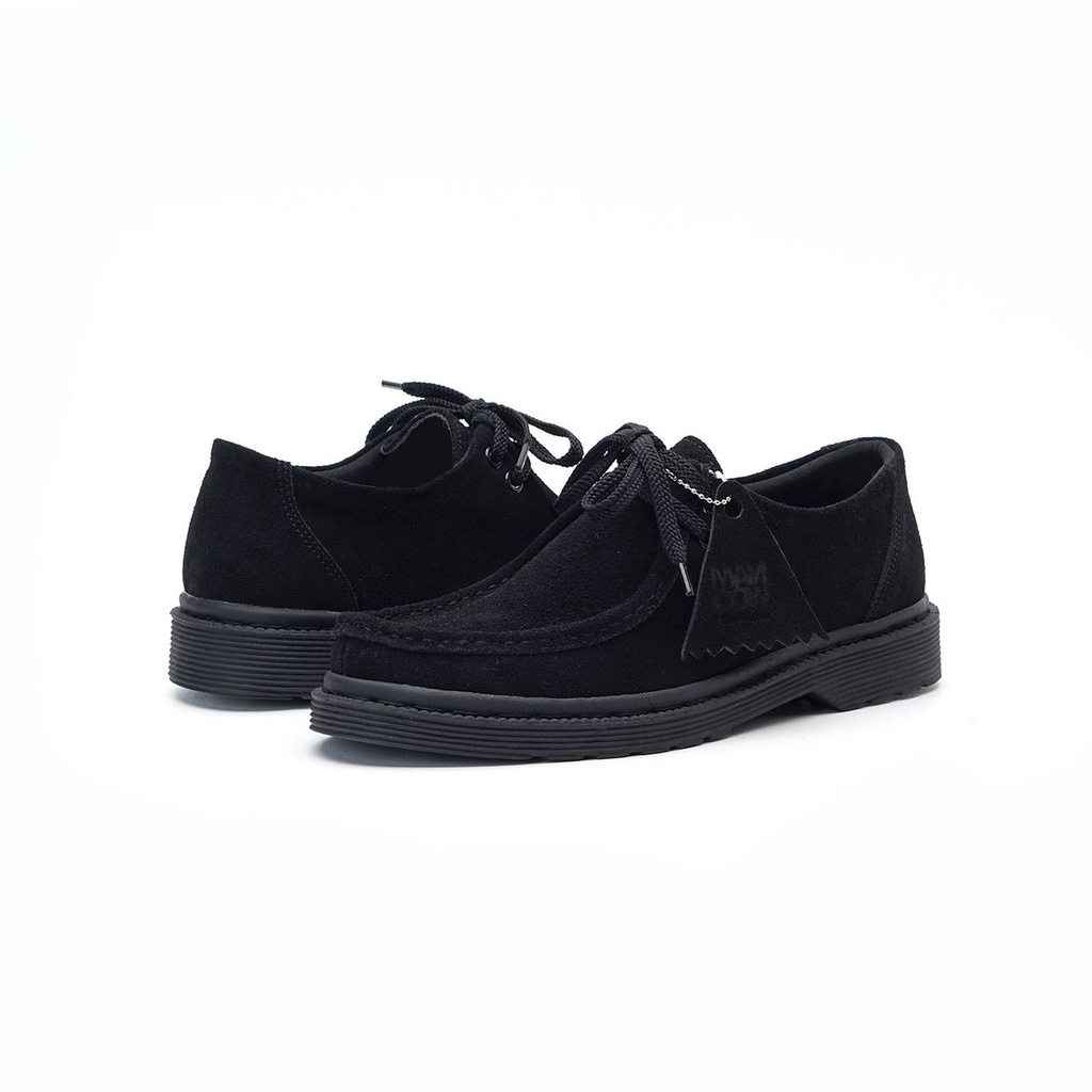 Mancow Wallabee Suede Hitam Sepatu Formal Pria Wanita Original Kulit Asli