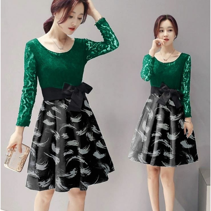 FWG - DRESS SOSO MERRY / DRESS WANITA REMAJA / CASUAL DRESS / PAKAIAN WANITA TERBARU / DRESS NATAL