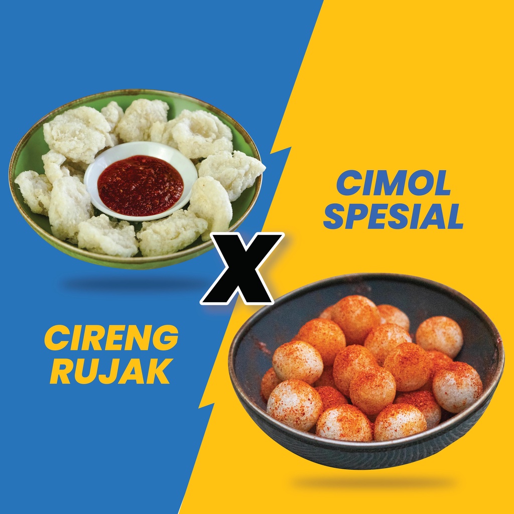 Kylafood Mix ( Cimol Spesial X Cireng Bumbu Rujak )