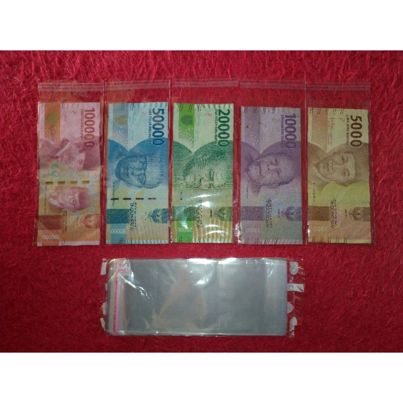 

Plastik Uang Buket Opp lem 7 x 15 cm