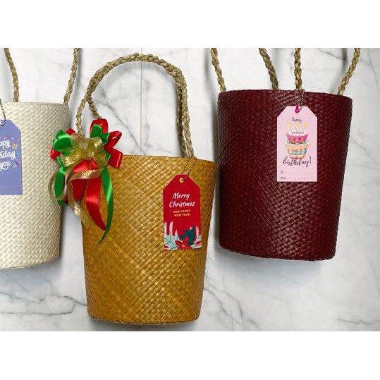 Packaging Hampers Tas Pandan Anyaman - Tas M