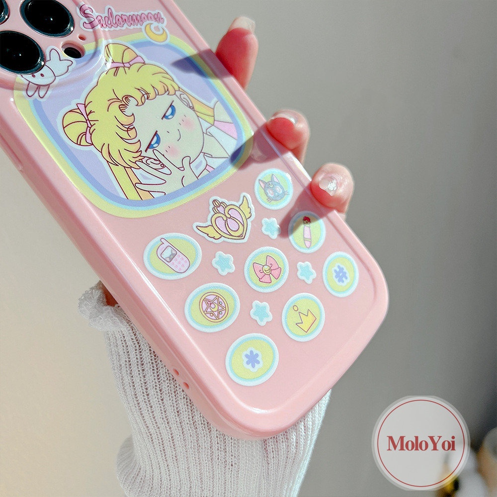 Soft Case Hp Gambar Sailor Moon Model Jepang Untuk IPhone 7 / 8plus / XR / 11 / 12 / 13 / 14pro MAX / X / XS MAX / SE