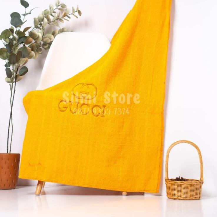 Direkomendasikan--Handuk Mandi Bordir Gucci Jumbo 80x160 / Handuk Mandi Dewasa Jumbo / Handuk Gucci 