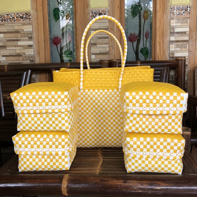 tas jali premium Tas set keben 4 harga promo/ set keben bali / canang sari / tas plastik murah / can