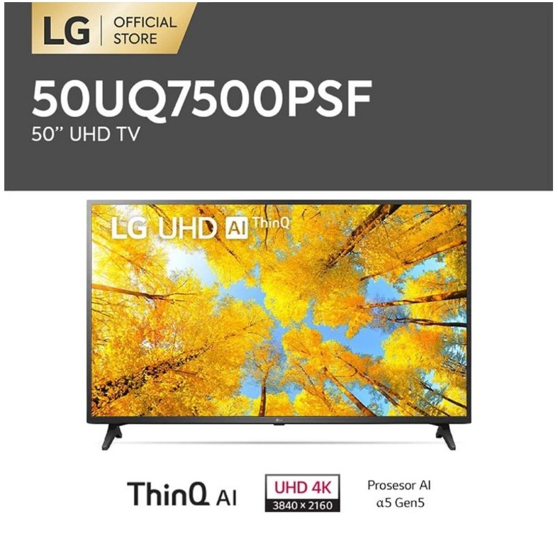 LED LG 50 Inch UHD 4K TV 50UQ7500PSF