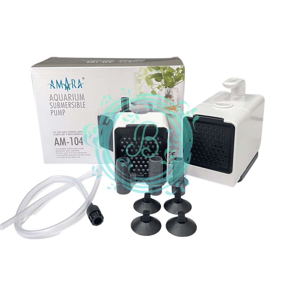 Amara AM-104 Pompa Air Celup Aquarium Aquascape Hidroponik Submersible Water Pump