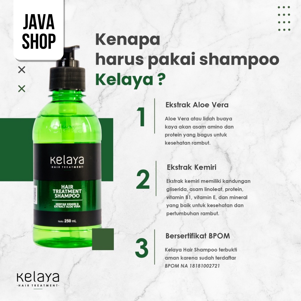 JAVASHOP Shampo Kelaya Hair Treatment Perawatan Rambut Rontok ORI