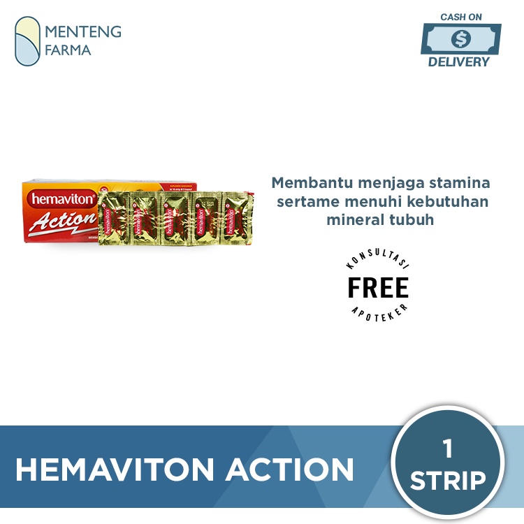 Hemaviton Action - Suplemen Penambah Stamina, Tenaga, dan Energi